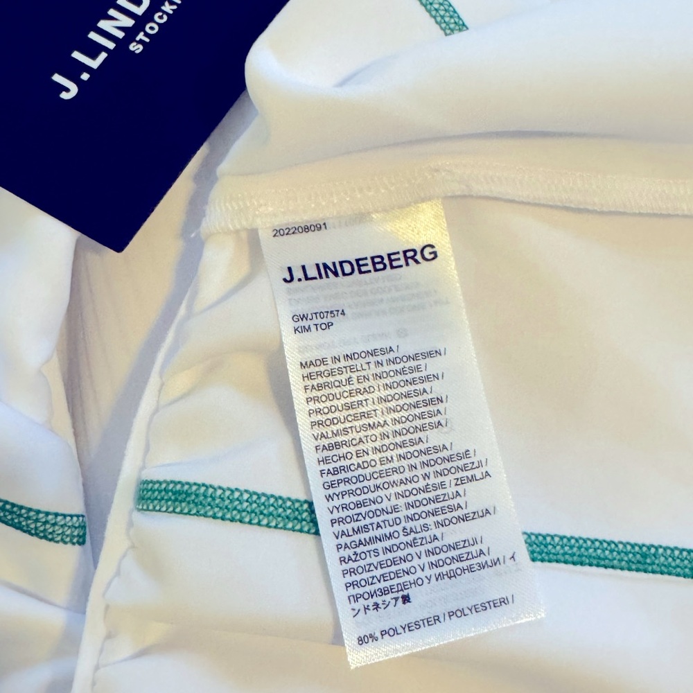 J. Lindeberg Kim White Short Sleeve Top - Women’s Size Small - NWT - Picture 5 of 8